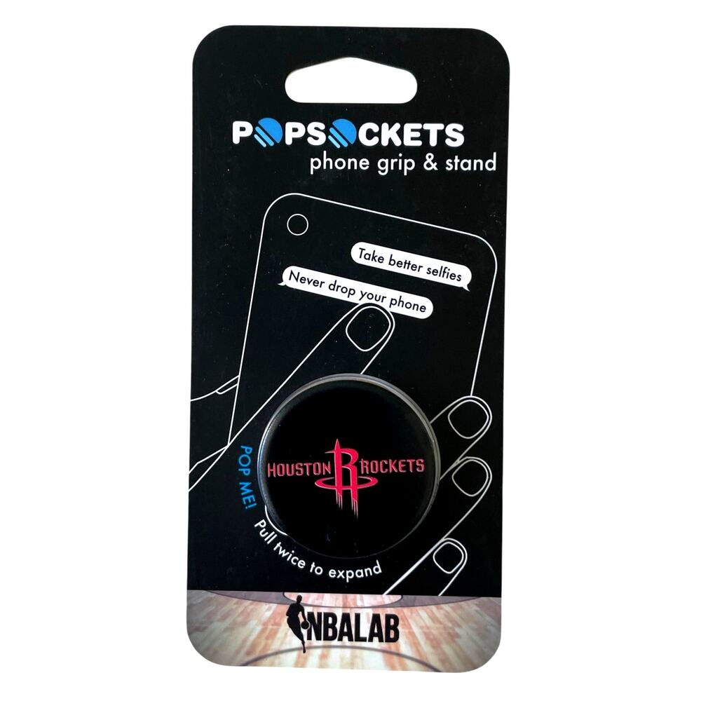NBA Houston Rockets Basketball Popsocket The Original Expanding Phone Grip NEW